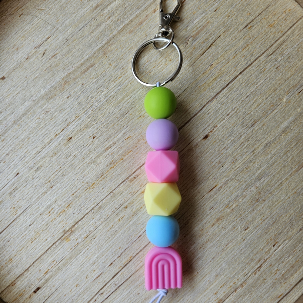 Colorful Beaded Keychain
